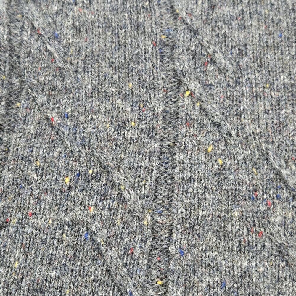 VTG Pendleton Country Traditions Sweater Gray Cable Knit Mens XL Fisherman Wool - Picture 5 of 8
